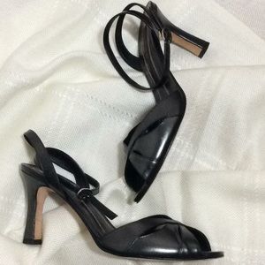 PEWTER GRAY ANTONIO MELANI SLING BACK HEELS